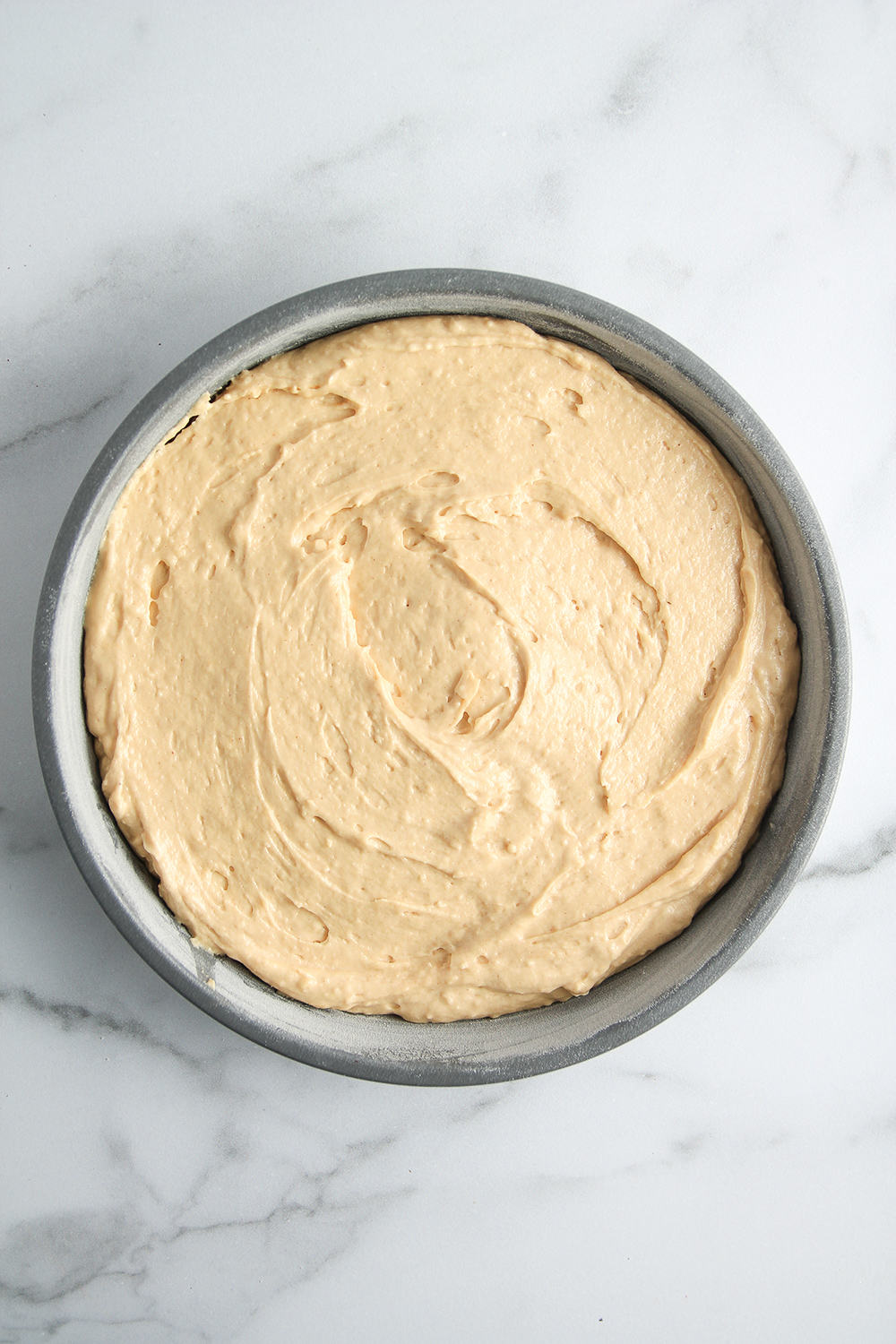 Batter for Peanut Butter Cake is easy to mix up and bake for a delicious peanut butter dessert.