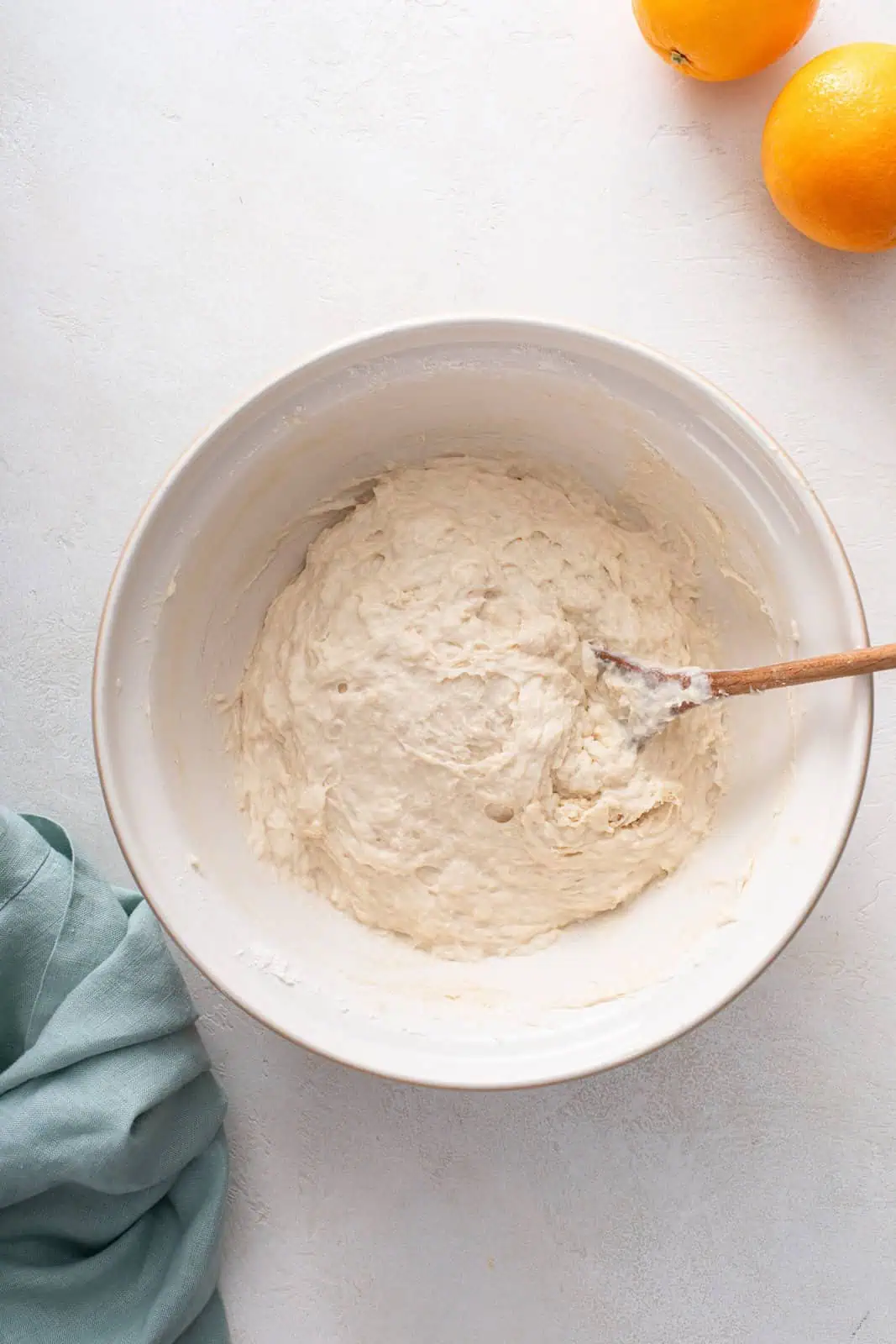 Sweet roll dough ready for the second rise.