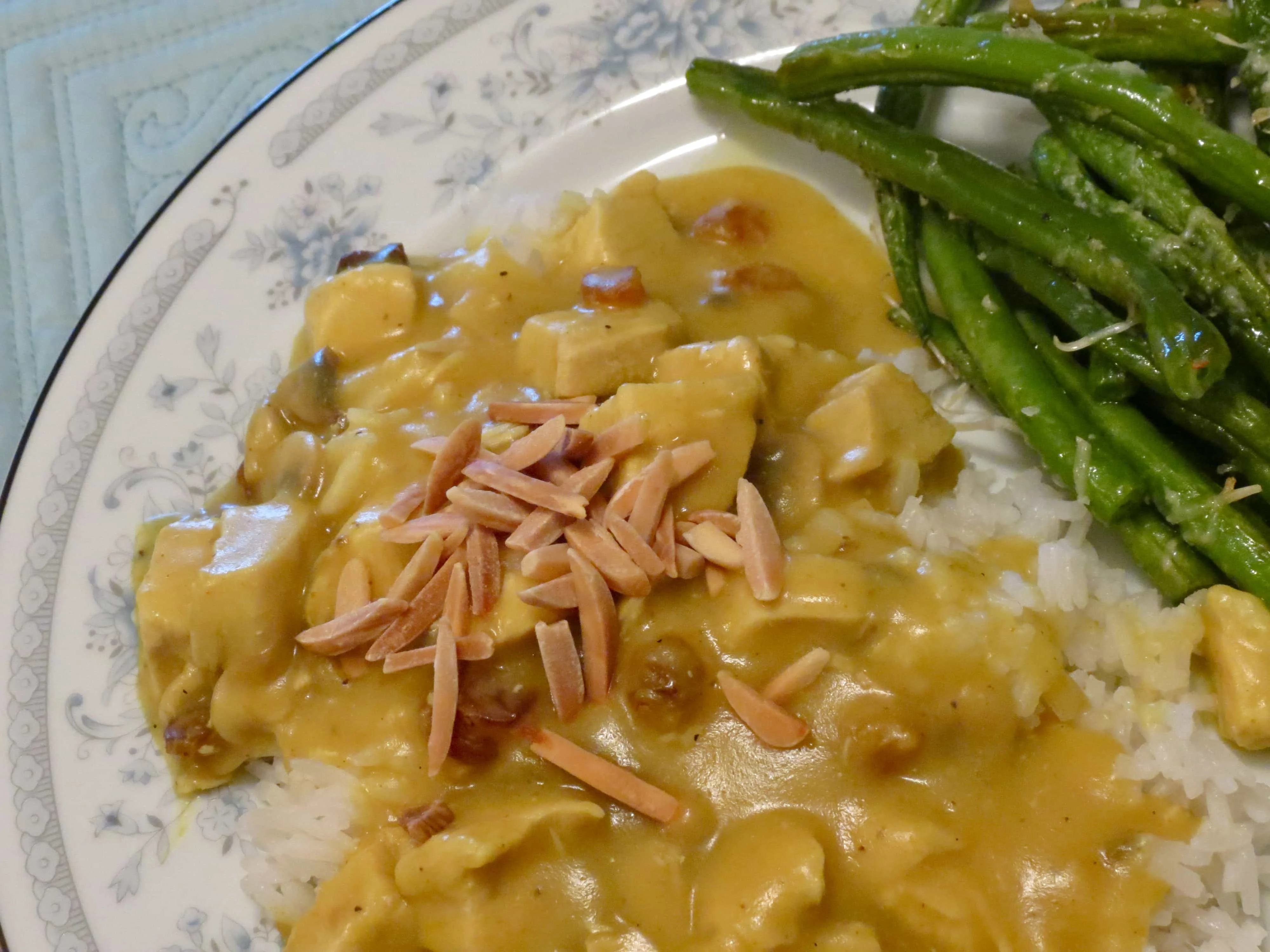 Curried Turkey Almondine