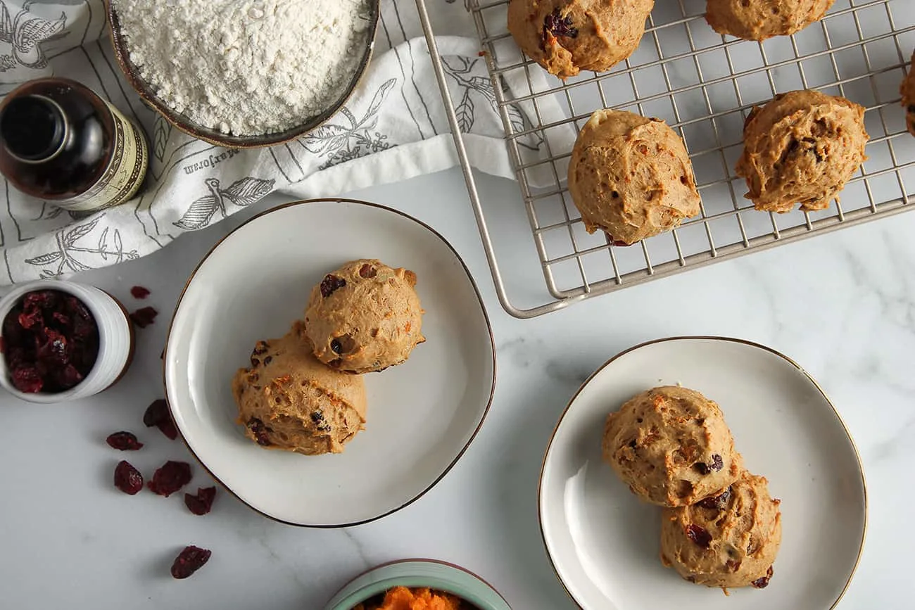 Sweet Potato Cookies are a cross between a muffin and a cookie - perfect and full of fall flavors.