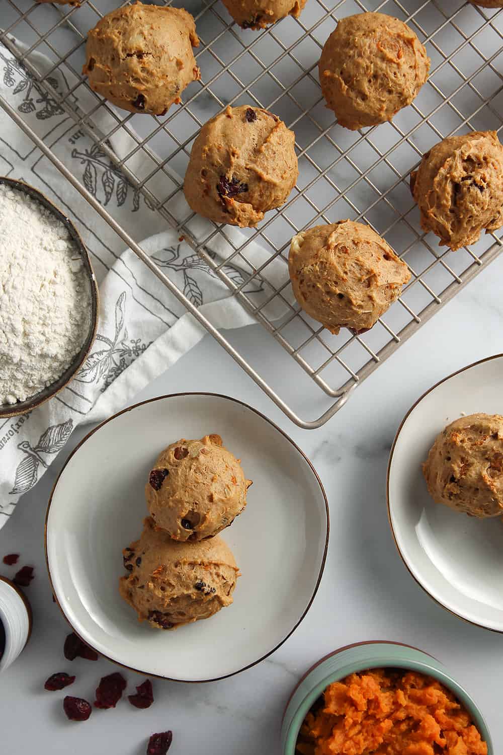 Sweet Potato Cookies are full of sweet potato and dried cranberries and are so easy to make! 