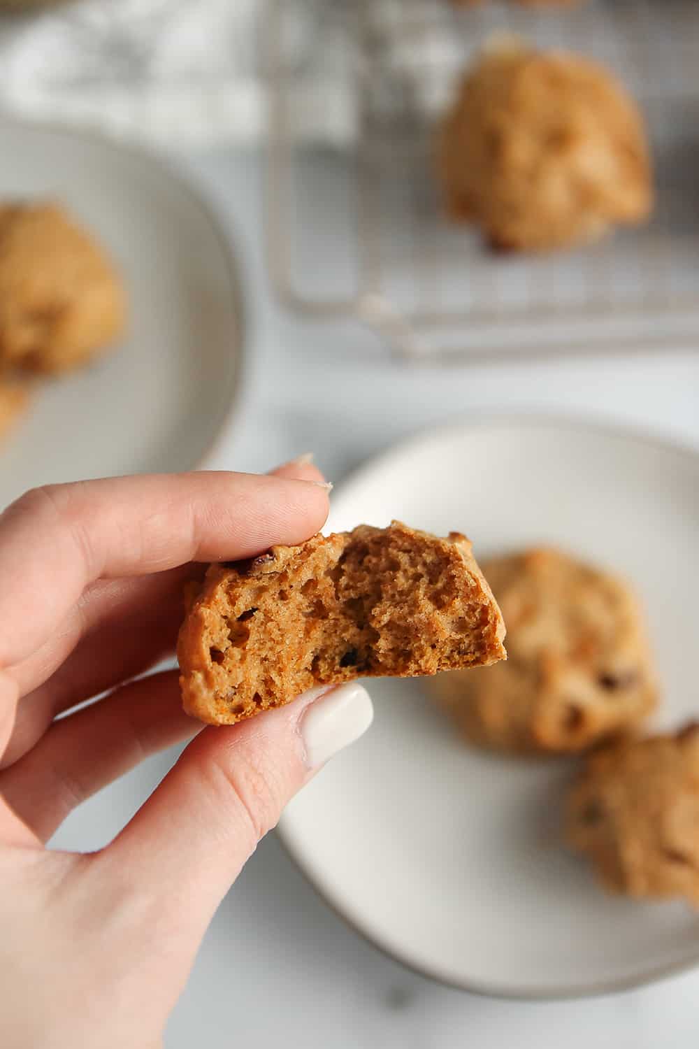 Soft, cakey Sweet Potato Cookies are perfect for an afternoon snack.