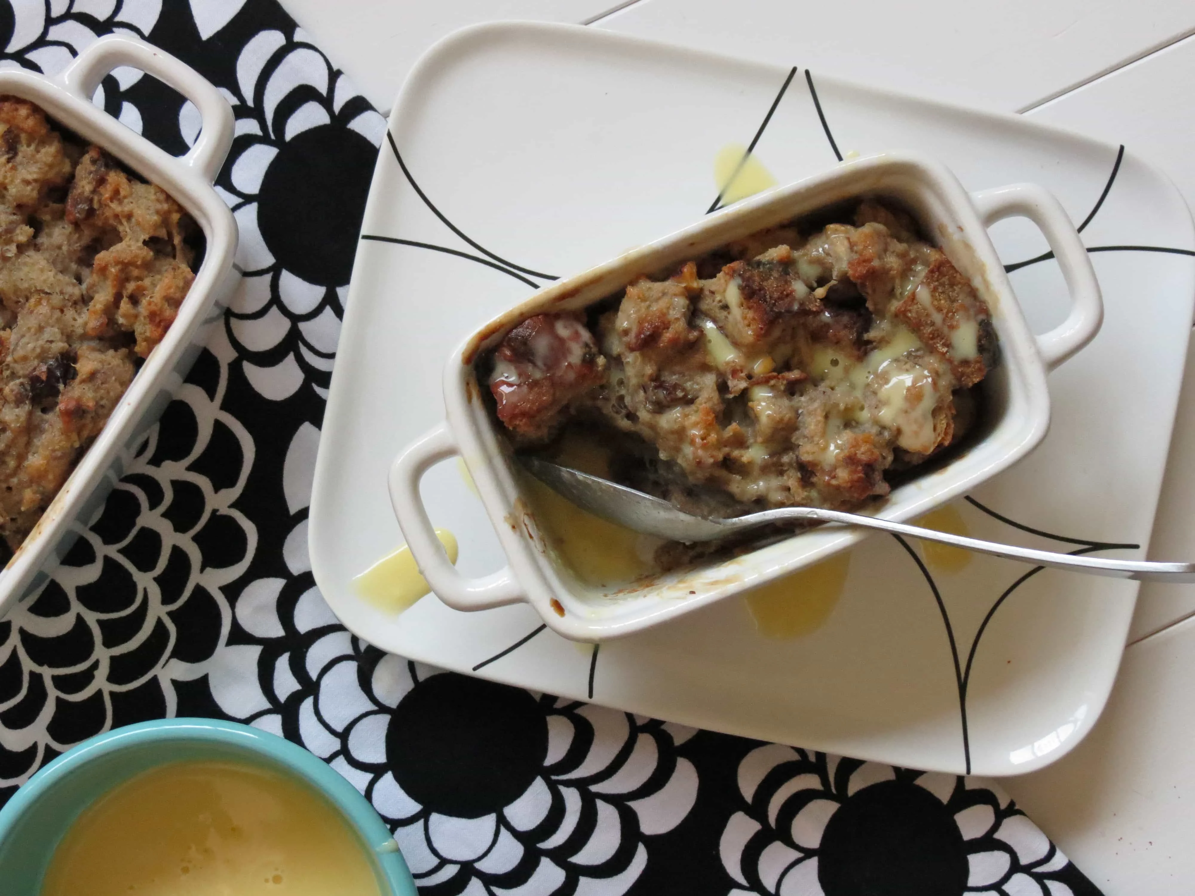 Raisin Bread Pudding with French Vanilla Creme Anglaise: Guest Post {and Giveaway!} on The Realistic Nutritionist