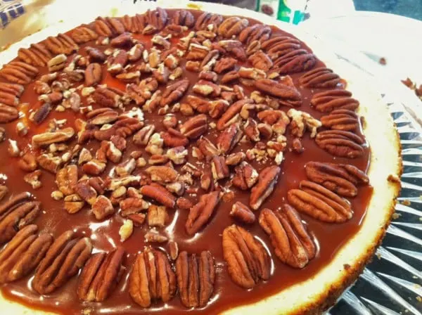 Salted Caramel Pecan Greek Yogurt Cheesecake