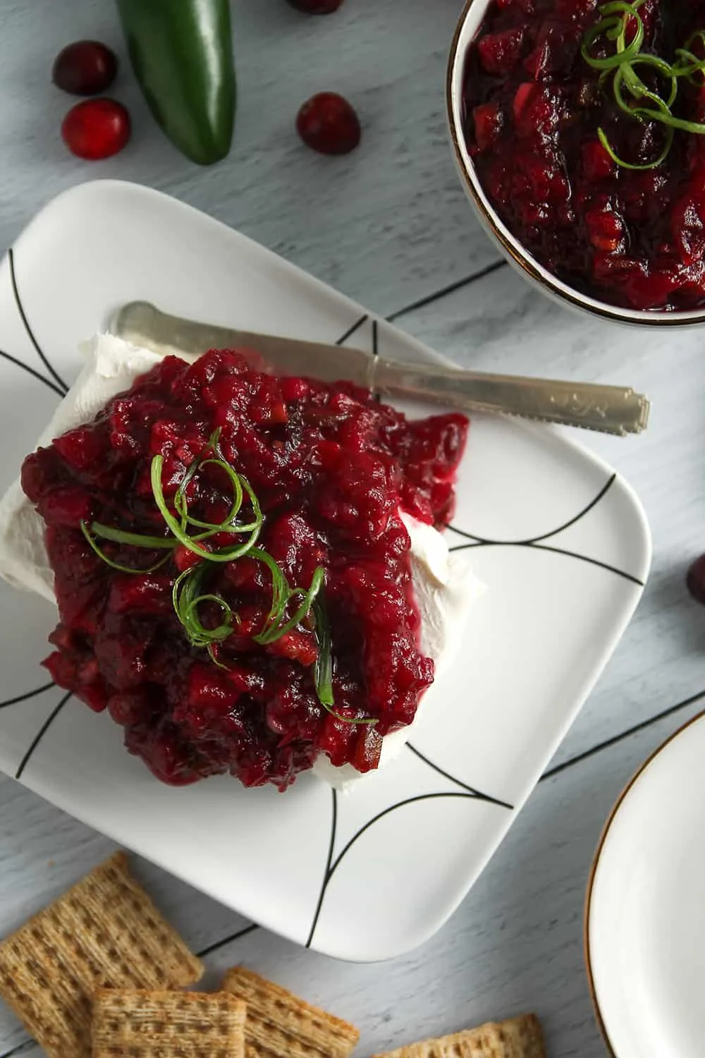 Use cream cheese and cranberry chutney to make a super easy Cranberry Cream Cheese Dip