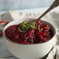 Texas Cranberry Chutney is a both tart and spicy, perfect for your holiday table