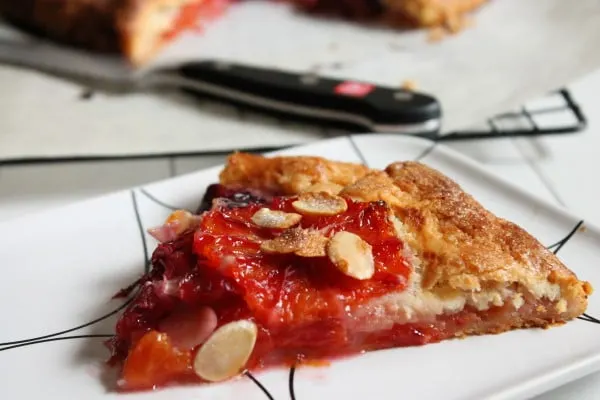 Blood Orange and Almond Tart