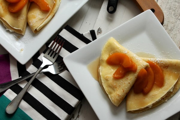 Peach and Ricotta Crepes 