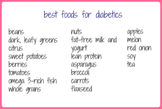 diabetic foods list