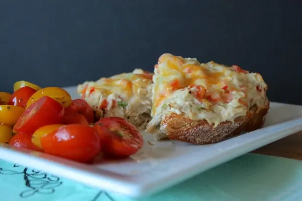 Open-faced tuna melt