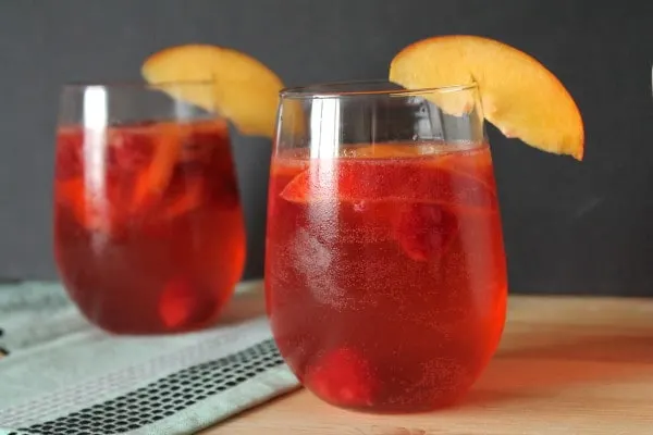 Peach and Raspberry Sangria