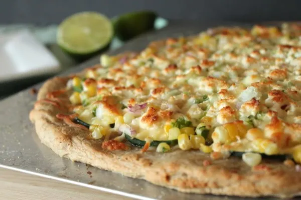 Corn, Zucchini and Lime Pizza