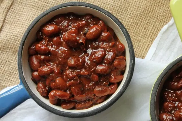 Slow Cooker Maple Bourbon Baked Beans