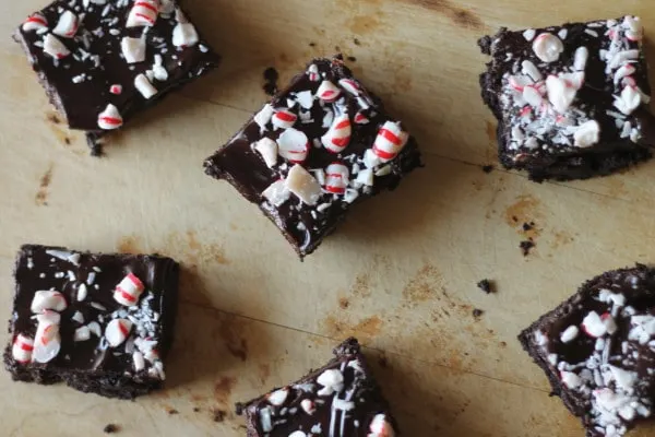 Peppermint Black Bean Brownies