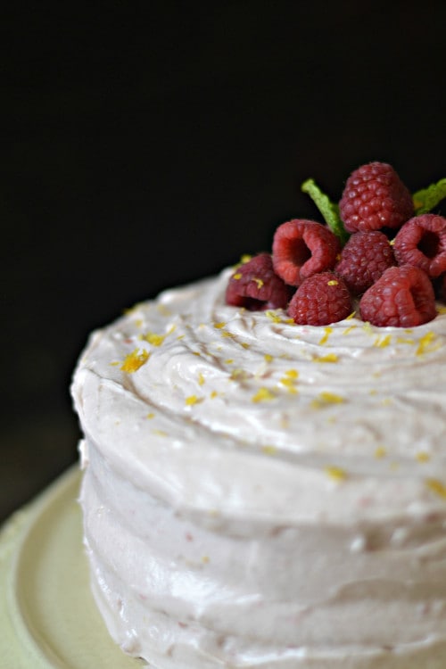 buttermilk cake with raspberry buttercream