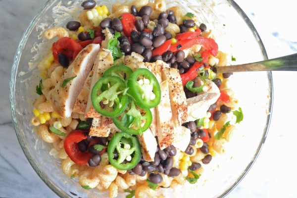 Grilled Chicken Enchilada Pasta Salad