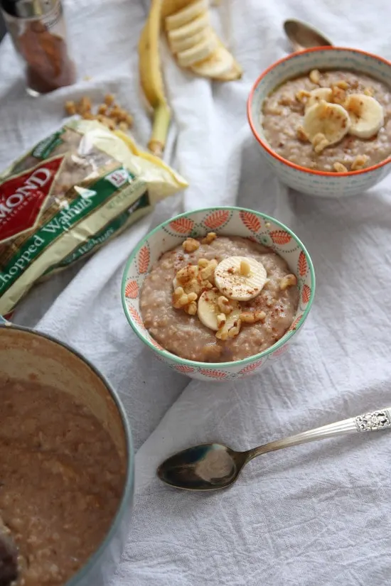 Banana Bread Steel Cut Oatmeal