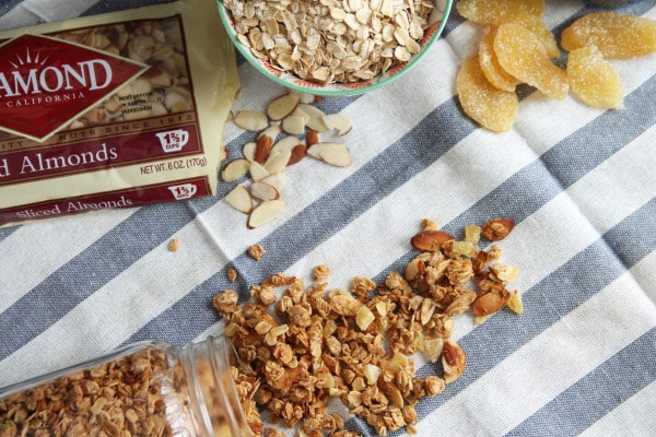 Coconut and Ginger Granola with Almonds