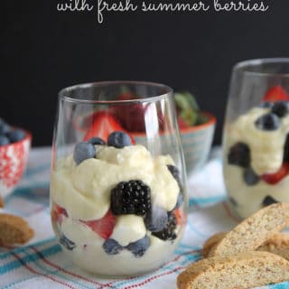 Lemon Mousse with Fresh Summer Berries