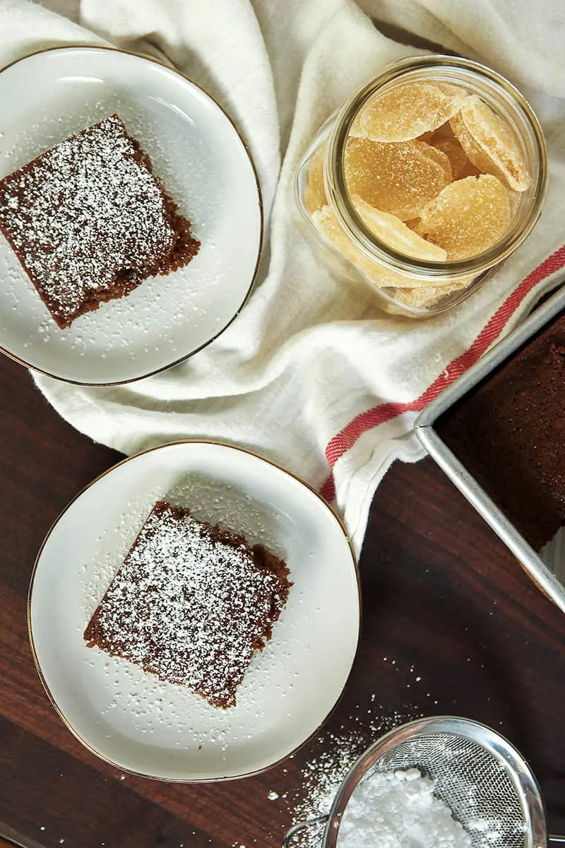Gingerbread Cake is full of two types of ginger and is the perfect holiday treat.