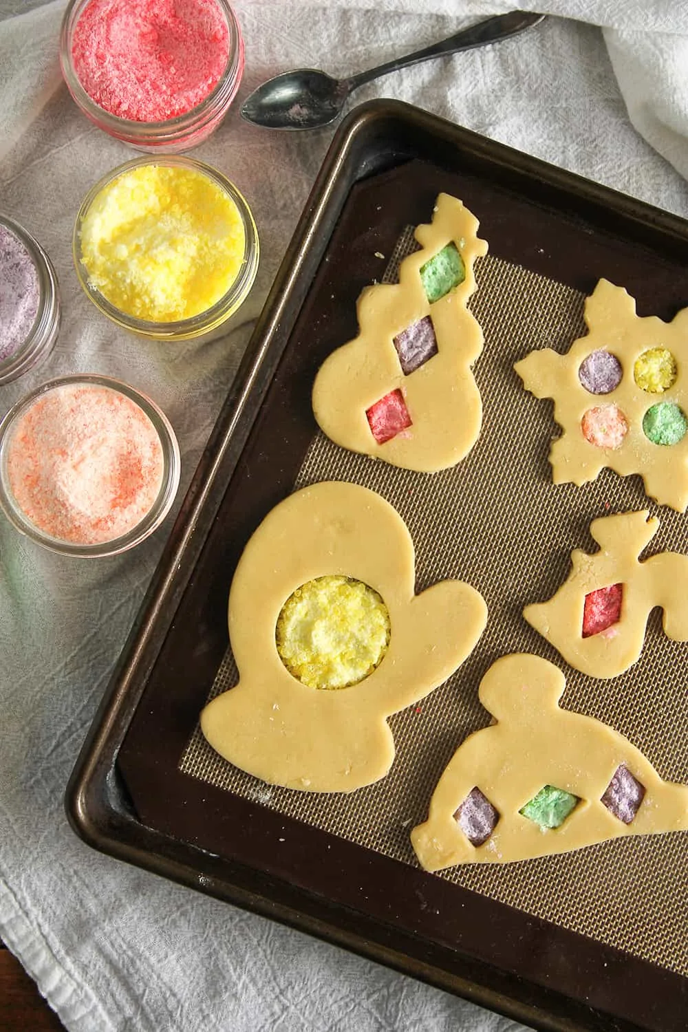 Stained Glass Cookies are an easy way to decorate cut-out sugar cookies! 