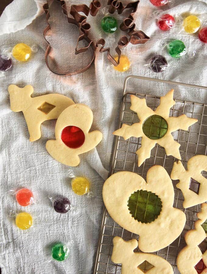 Use your favorite hard candies to make these easy and pretty Stained Glass Cookies