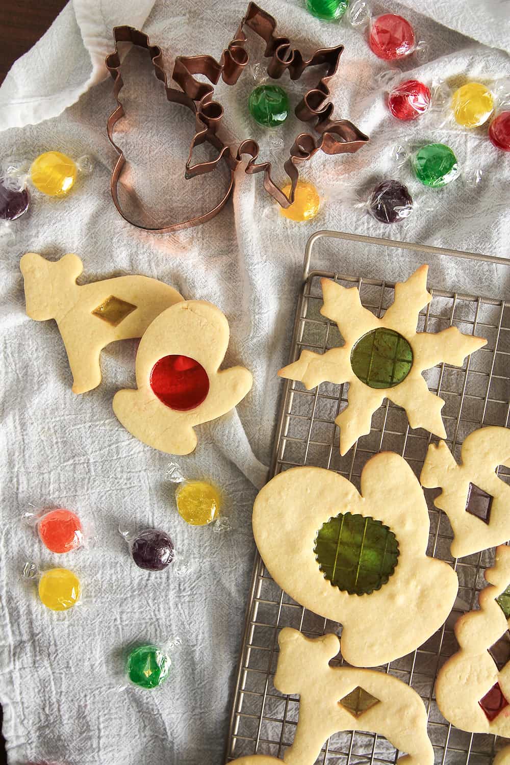 Use your favorite hard candies to make these easy and pretty Stained Glass Cookies