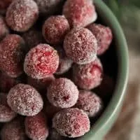 Sugared Cranberries are easy to make and add a festive touch to holiday treats