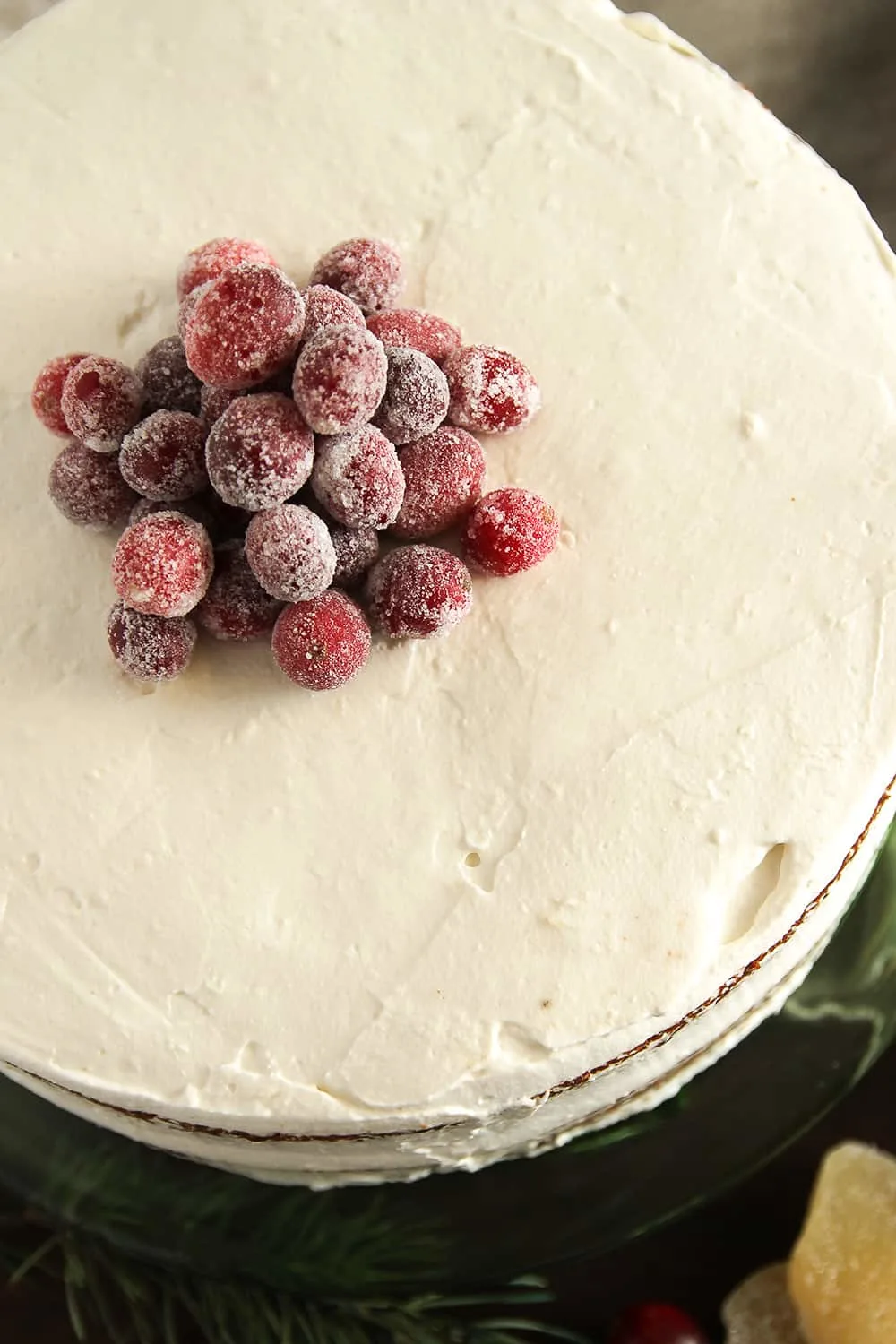 Sugared Cranberries add a festive touch to any holiday baked good, especially Gingerbread Layer Cake