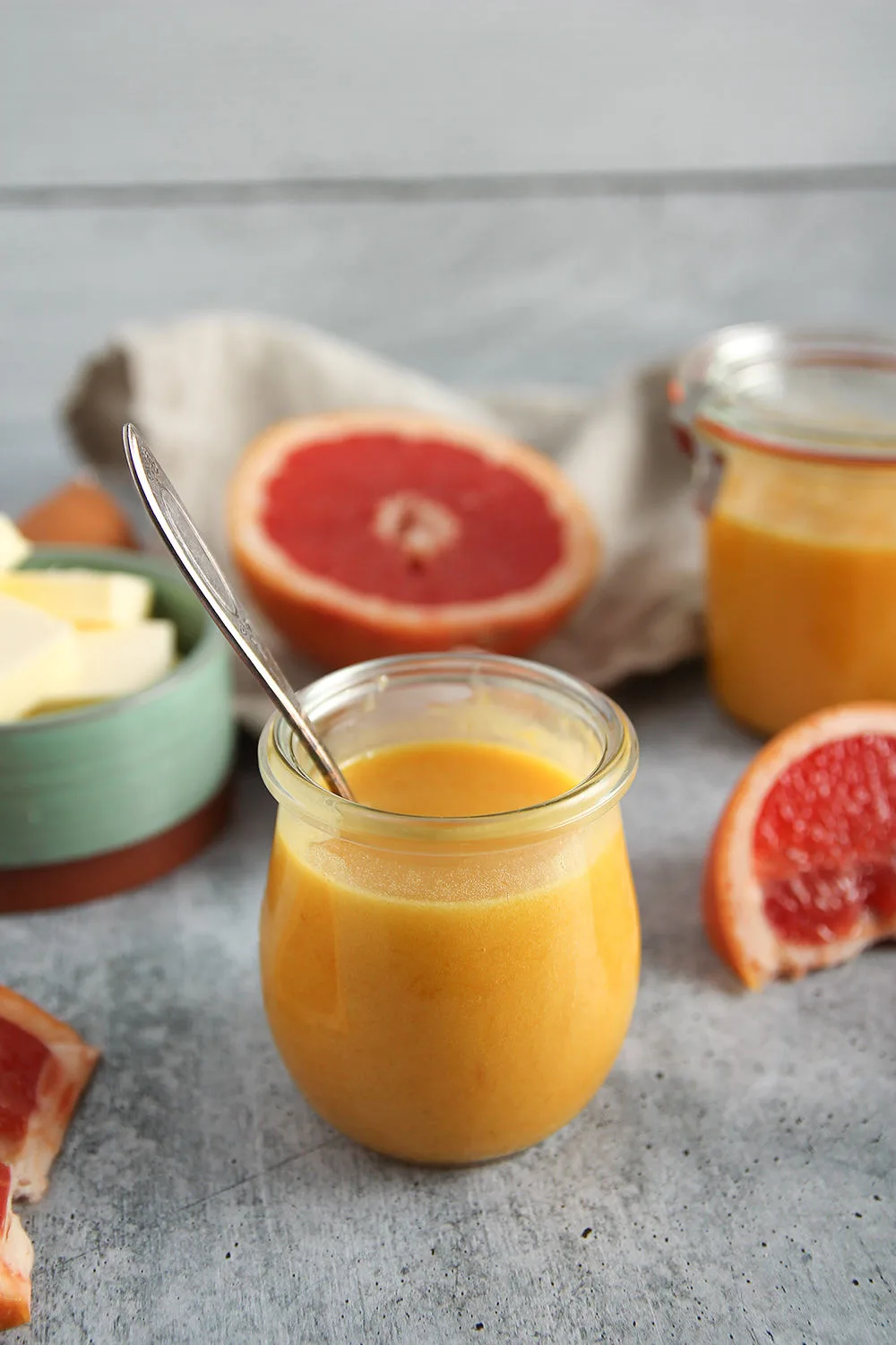 Grapefruit Curd is a great stand-in for lemon curd in any number of recipes! Make it with just a few ingredients, including tart ruby grapefruit.