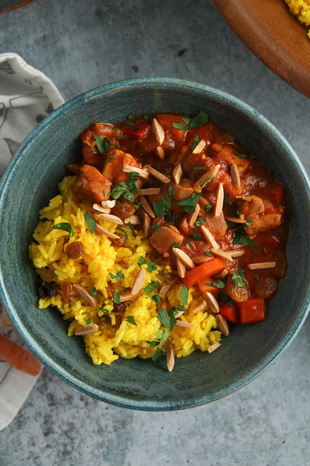 Serve Quick Moroccan Chicken Stew alongside ginger-turmeric rice for a complete meal.
