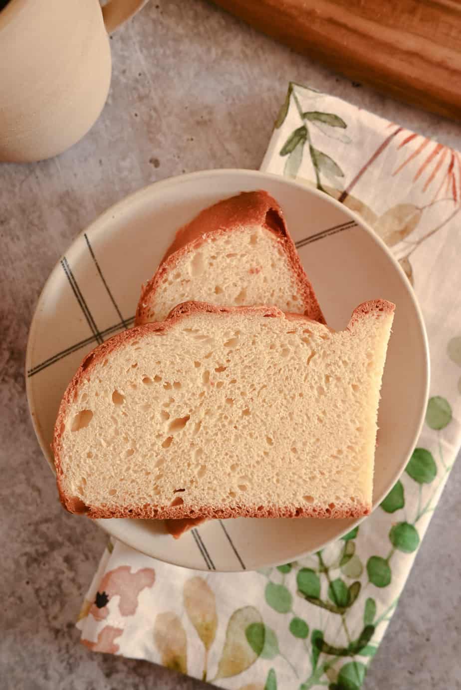 Two slices of paska on a plate