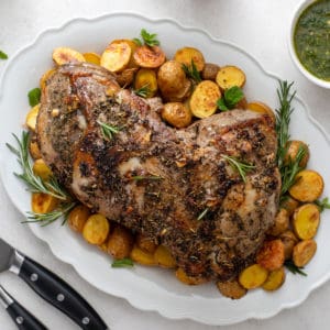 Roasted Boneless Leg of Lamb