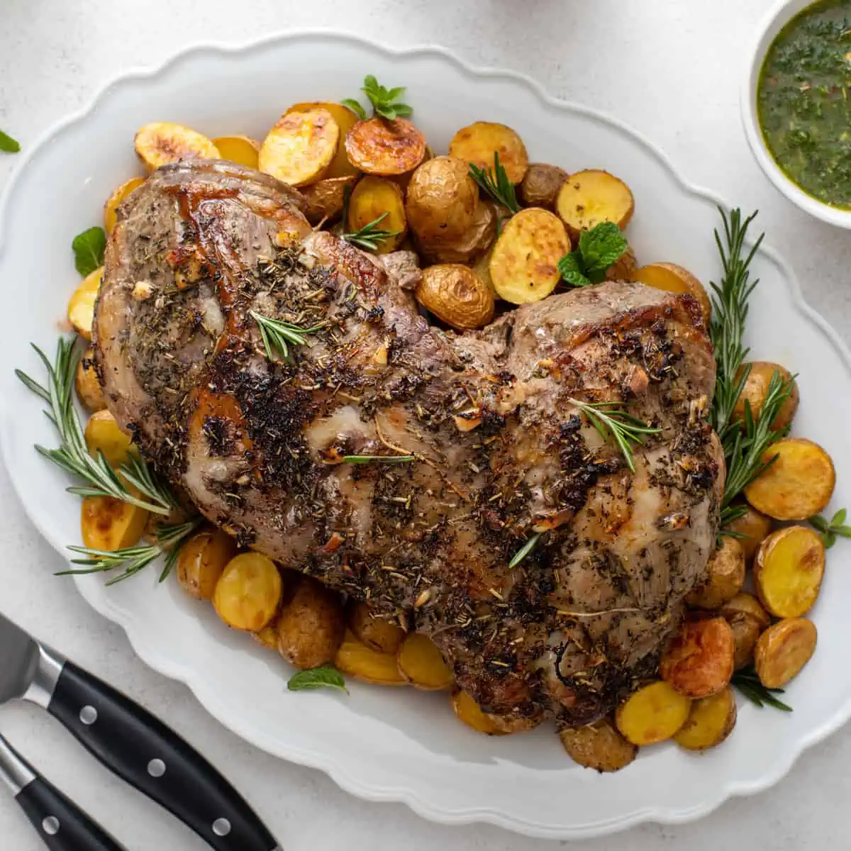 Roasted Boneless Leg of Lamb